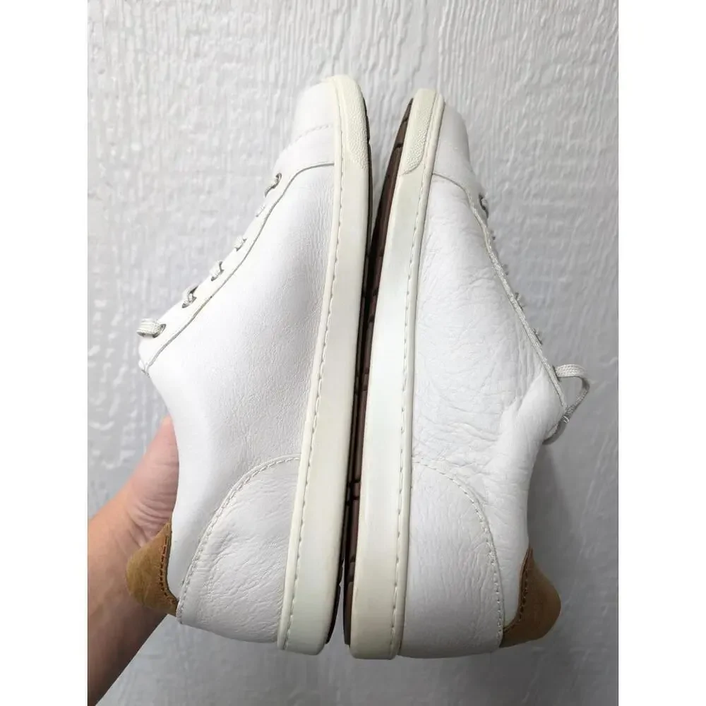 Born Ashram II White Leather Sneakers Shoes Preppy Minimalist Men's Size 13